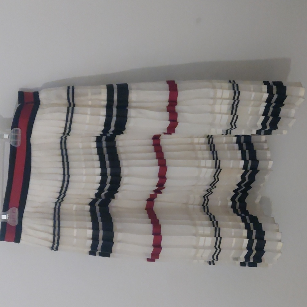 Striped Pleated Skirt